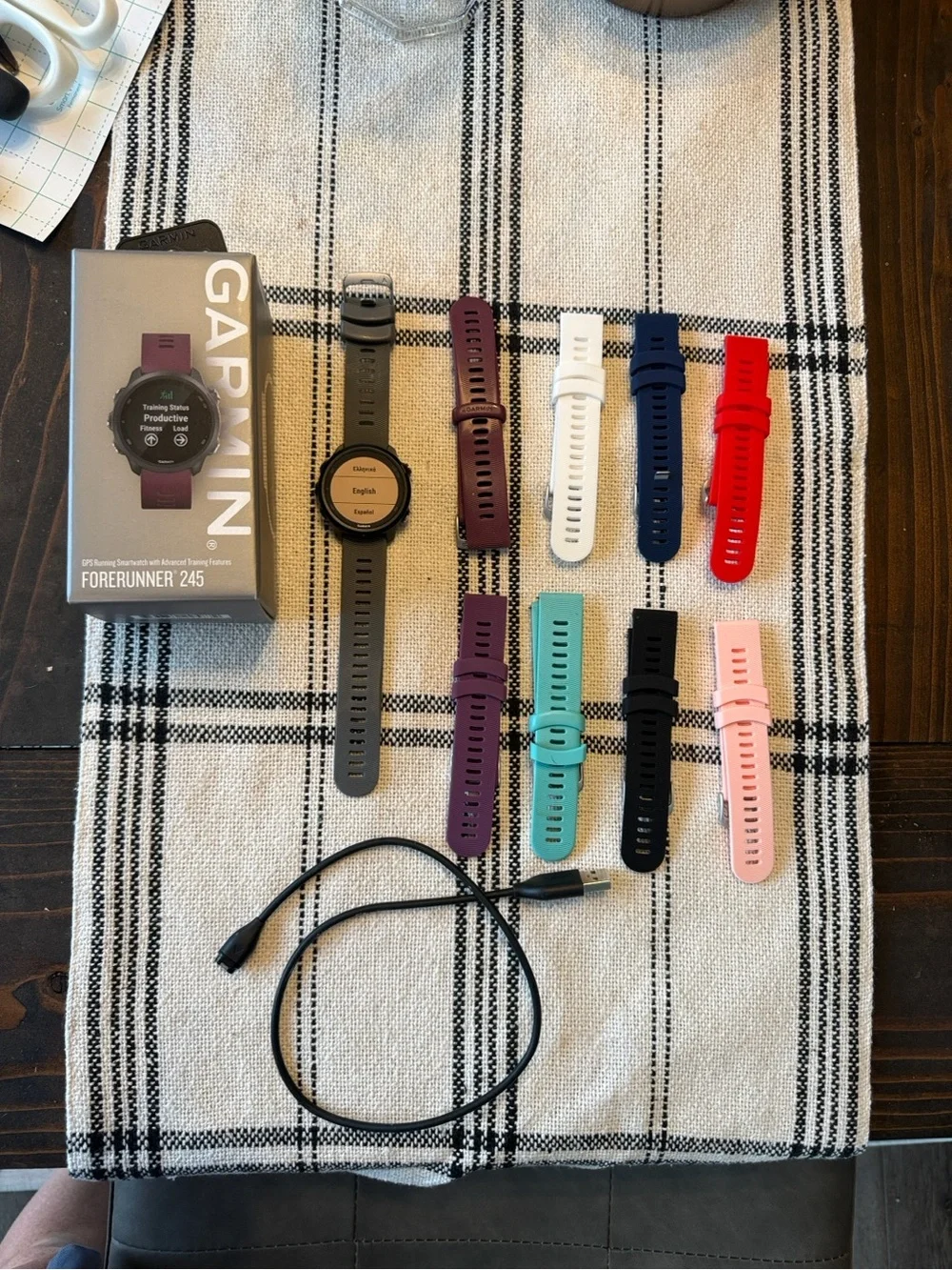 Garmin Forerunner 245 with Multiple Replacement Bands - Multicolor
